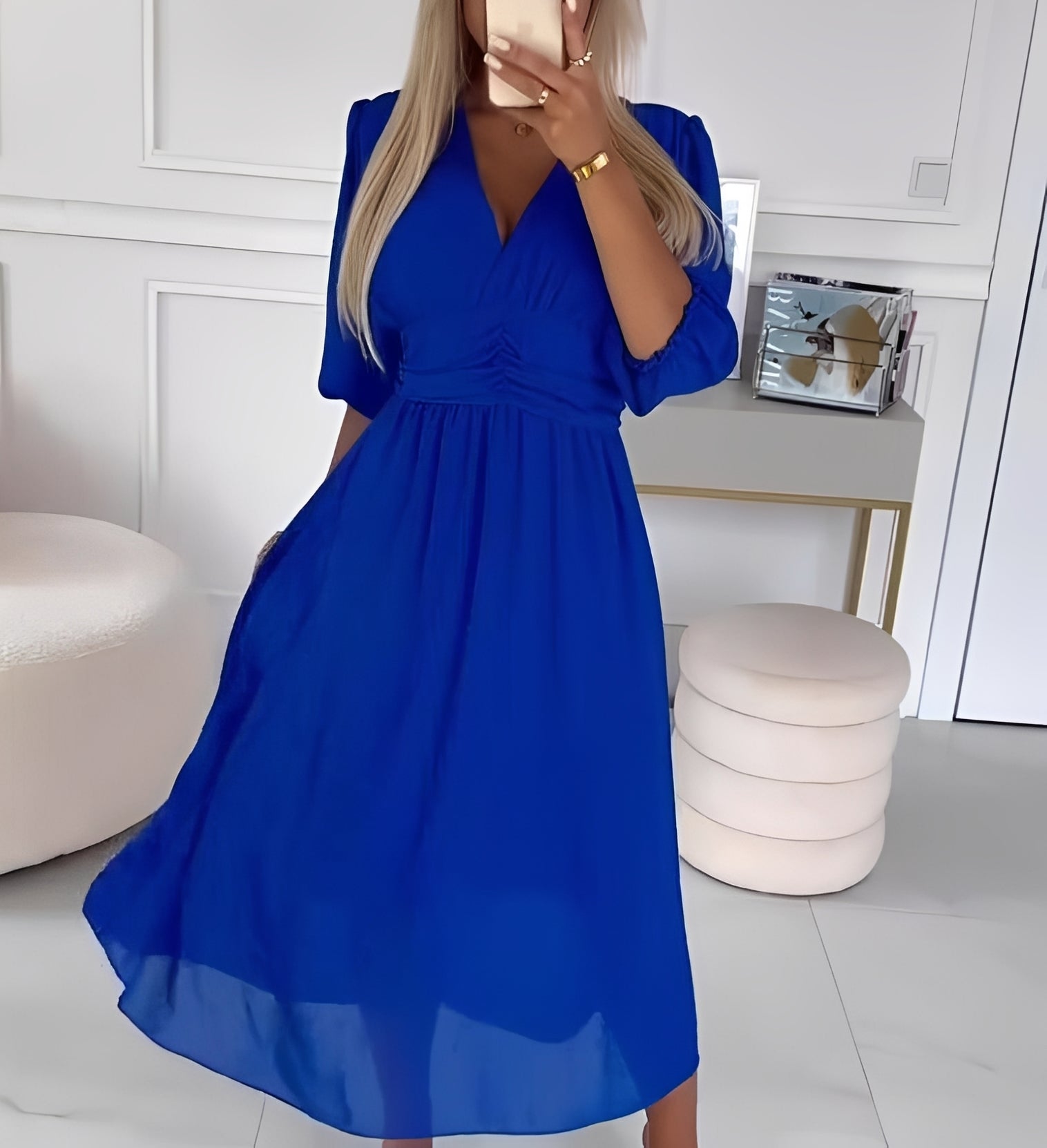 Aysha - Langärmliges Midikleid