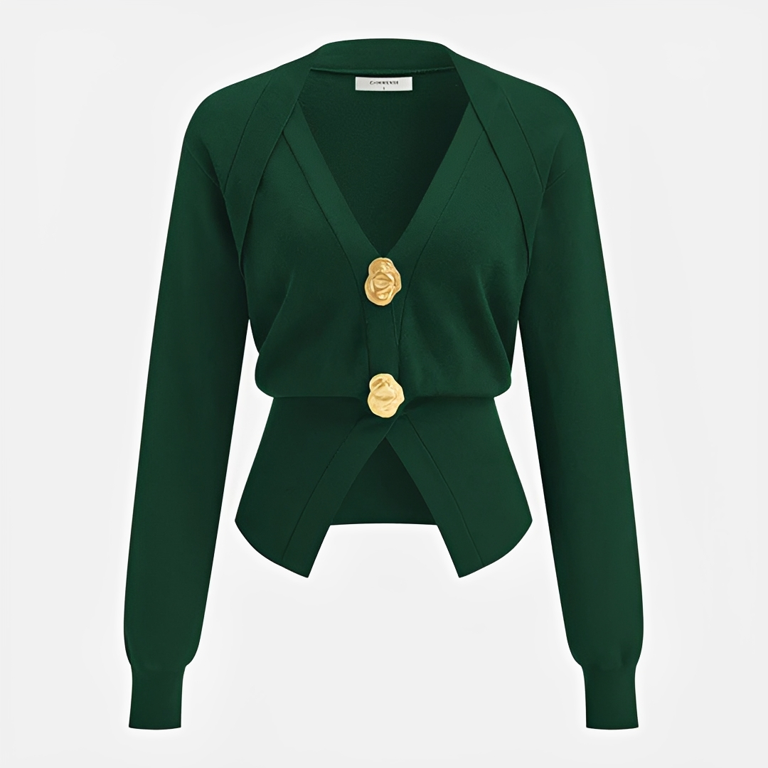 Kisha - Modische Jacke mit V-Kragen