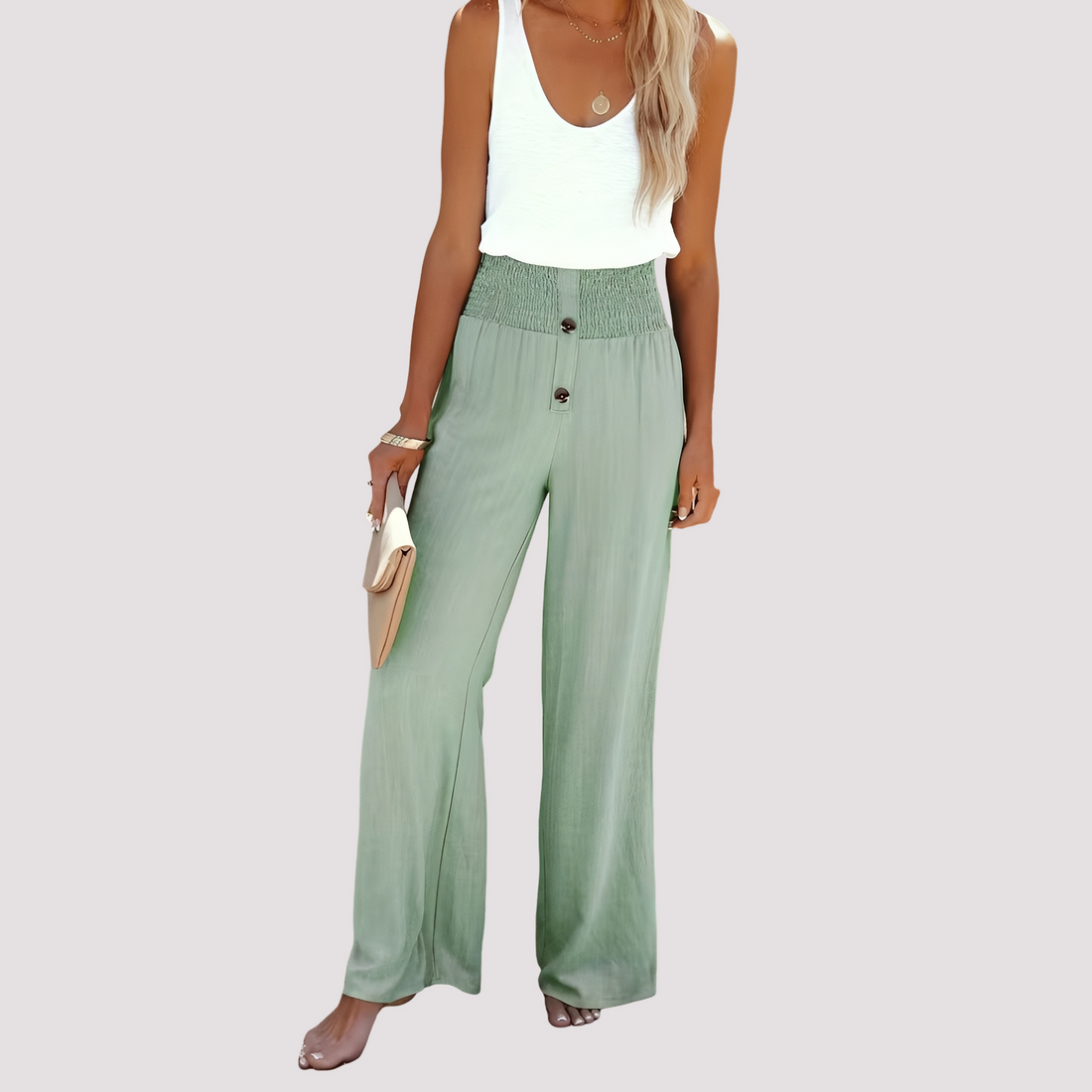Christa - Lockere hoch taillierte Hose