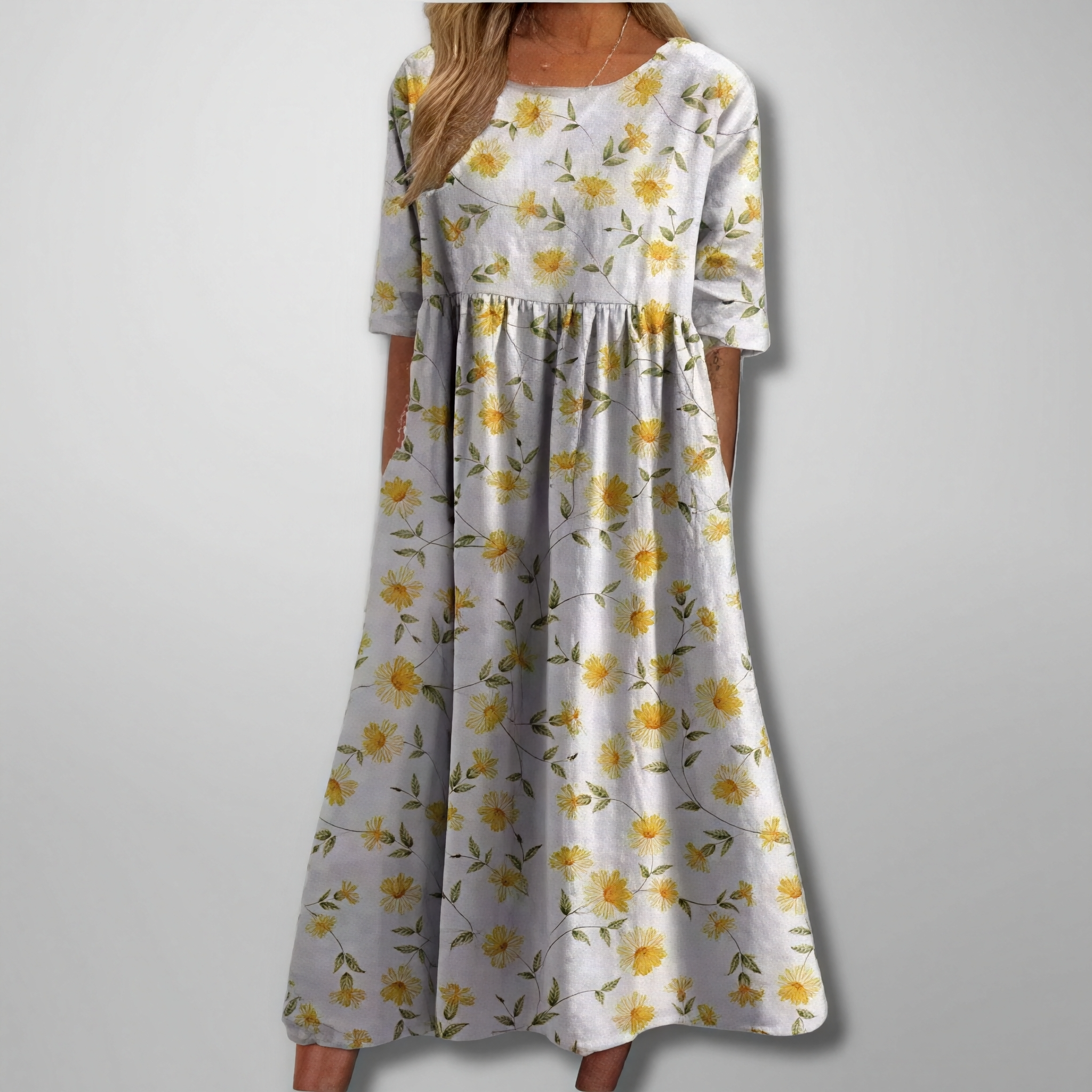 Gail – Florales Damen Maxikleid
