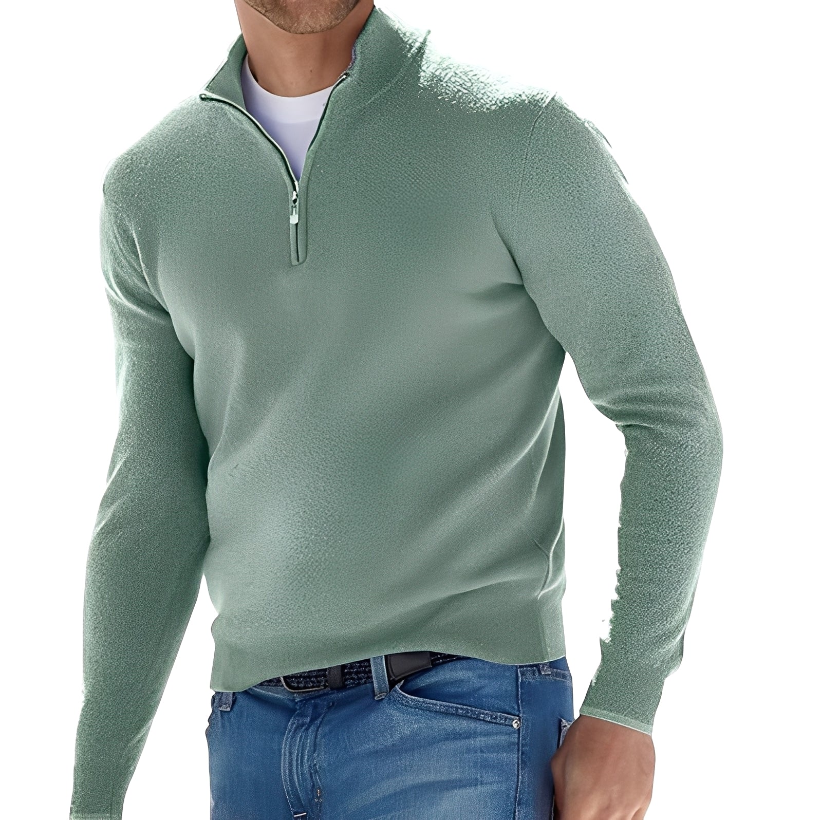 Ralph - Bequemer Herrenpullover mit Zipper