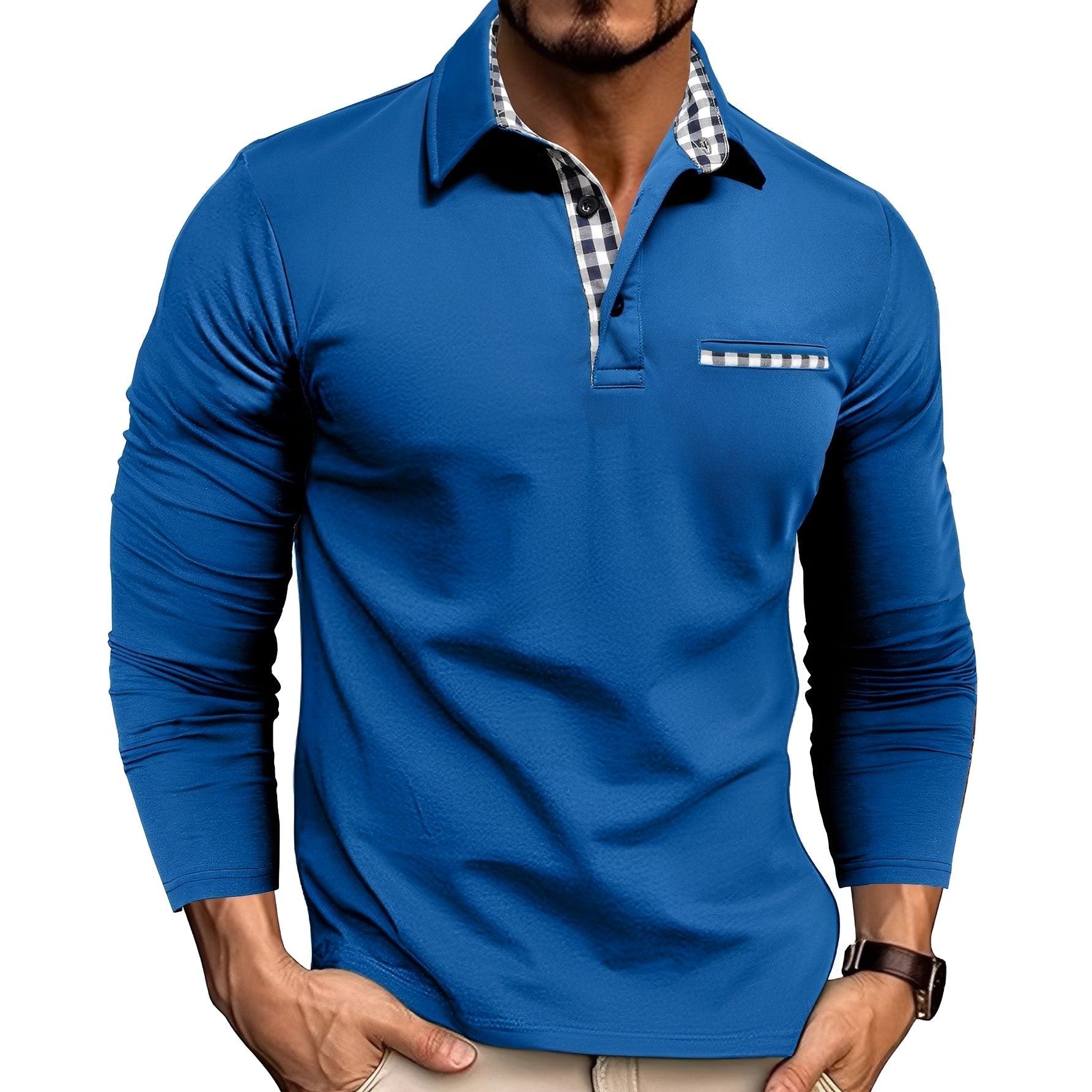 Rupert - Bequemes Langarm-Poloshirt für Männer