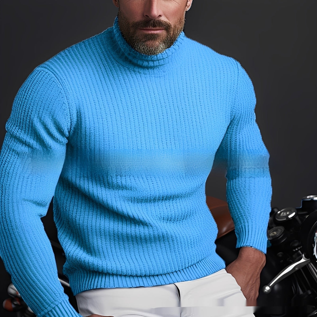Richard - Warmer, bequemer Rollkragenpullover für Herren