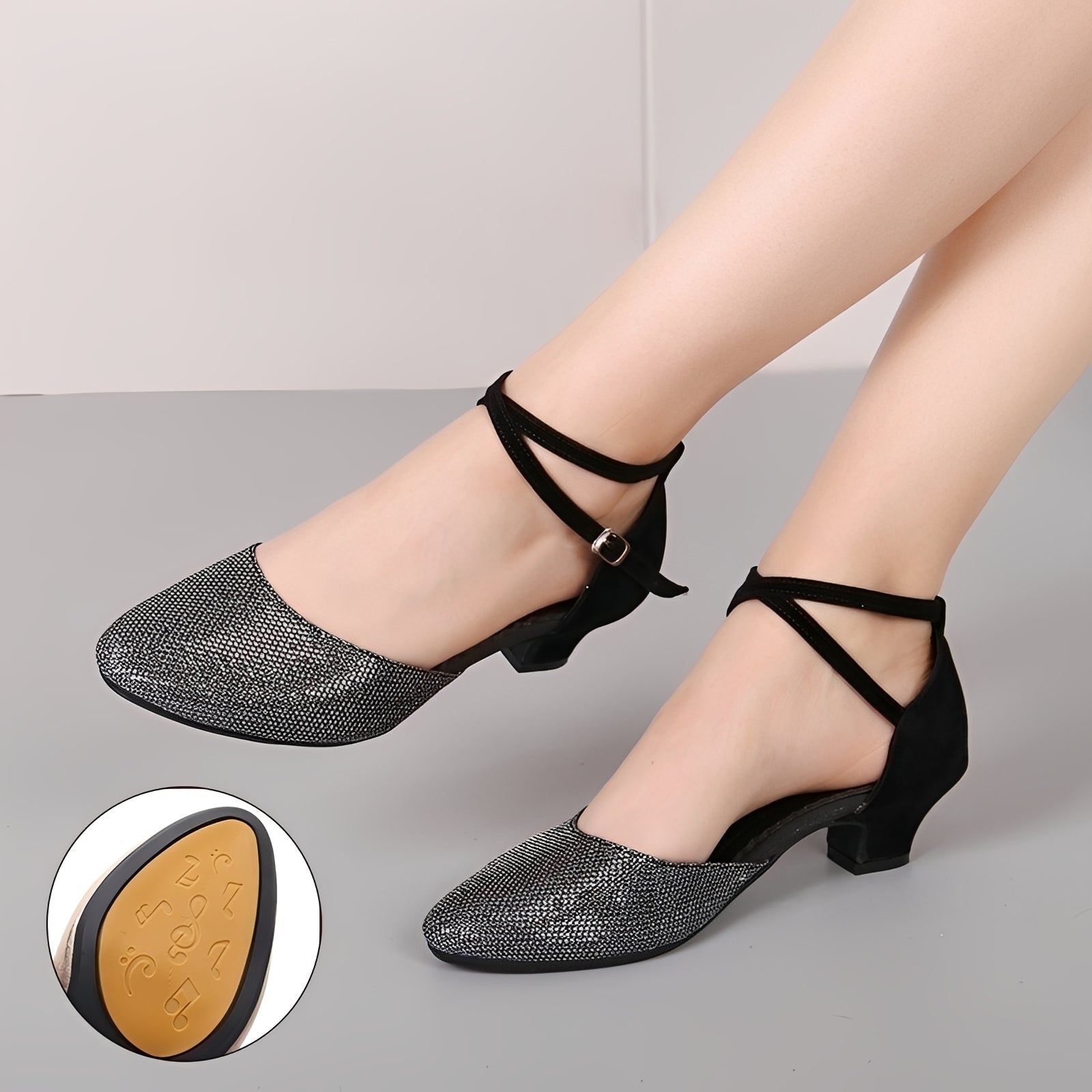 Carrie - Trendige Damen-Glitzersandalen