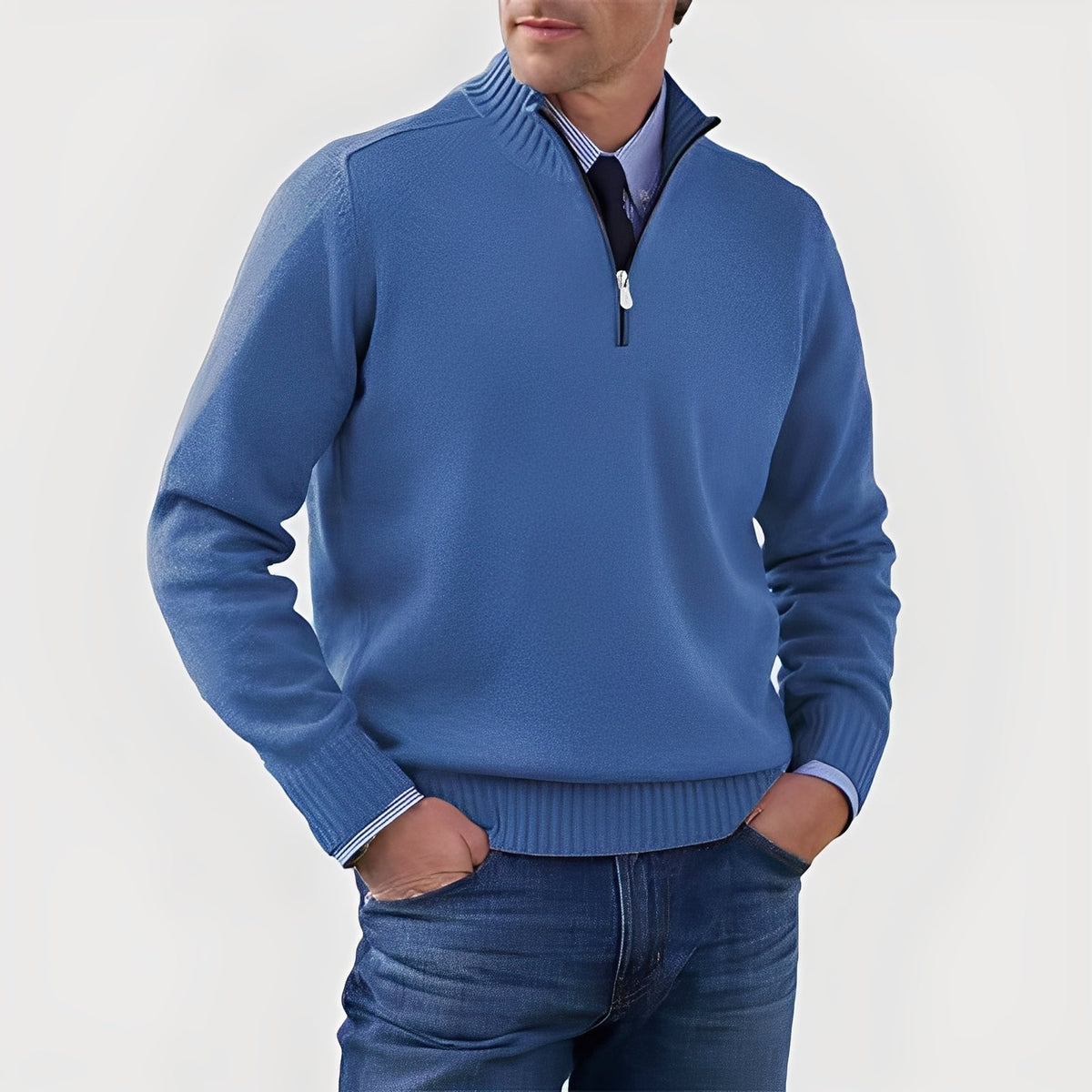 Nolan - Bequemer Pullover mit halbem Reißverschluss