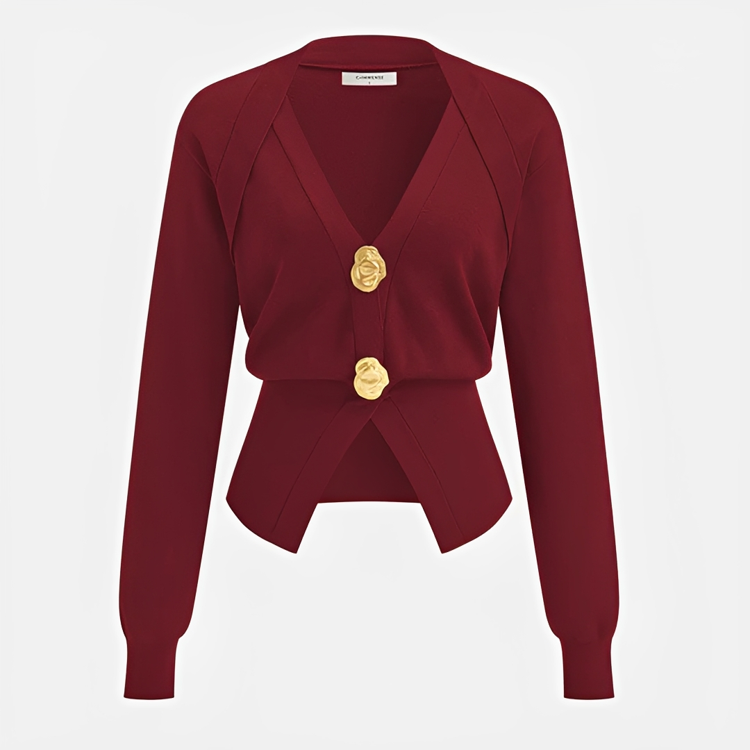 Kisha - Modische Jacke mit V-Kragen