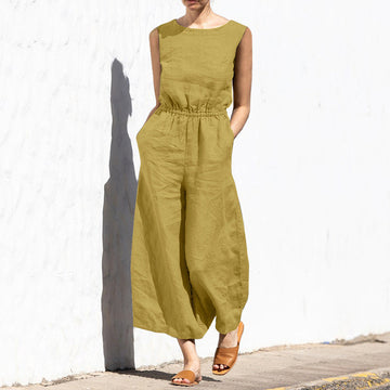 Angela - Lässiger, ärmelloser Jumpsuit für Damen