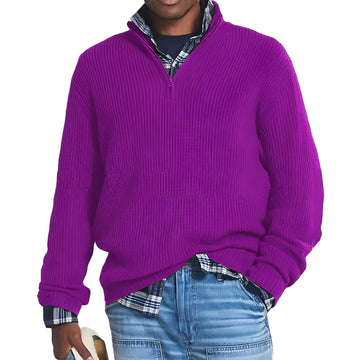 Edward - Moderner Pullover mit halbem Reißverschluss