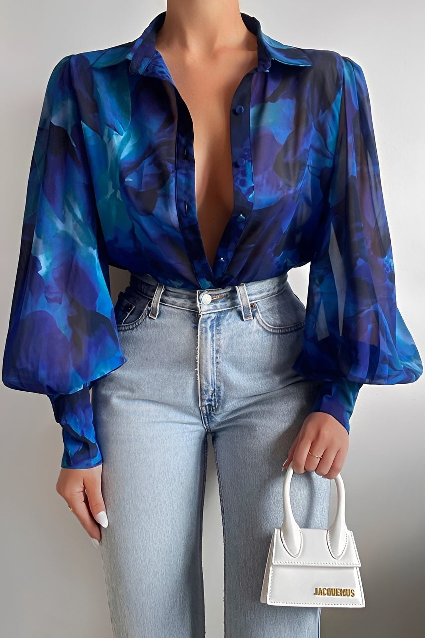 Carla - Stilvolle Bluse mit Laternenärmeln für Damen