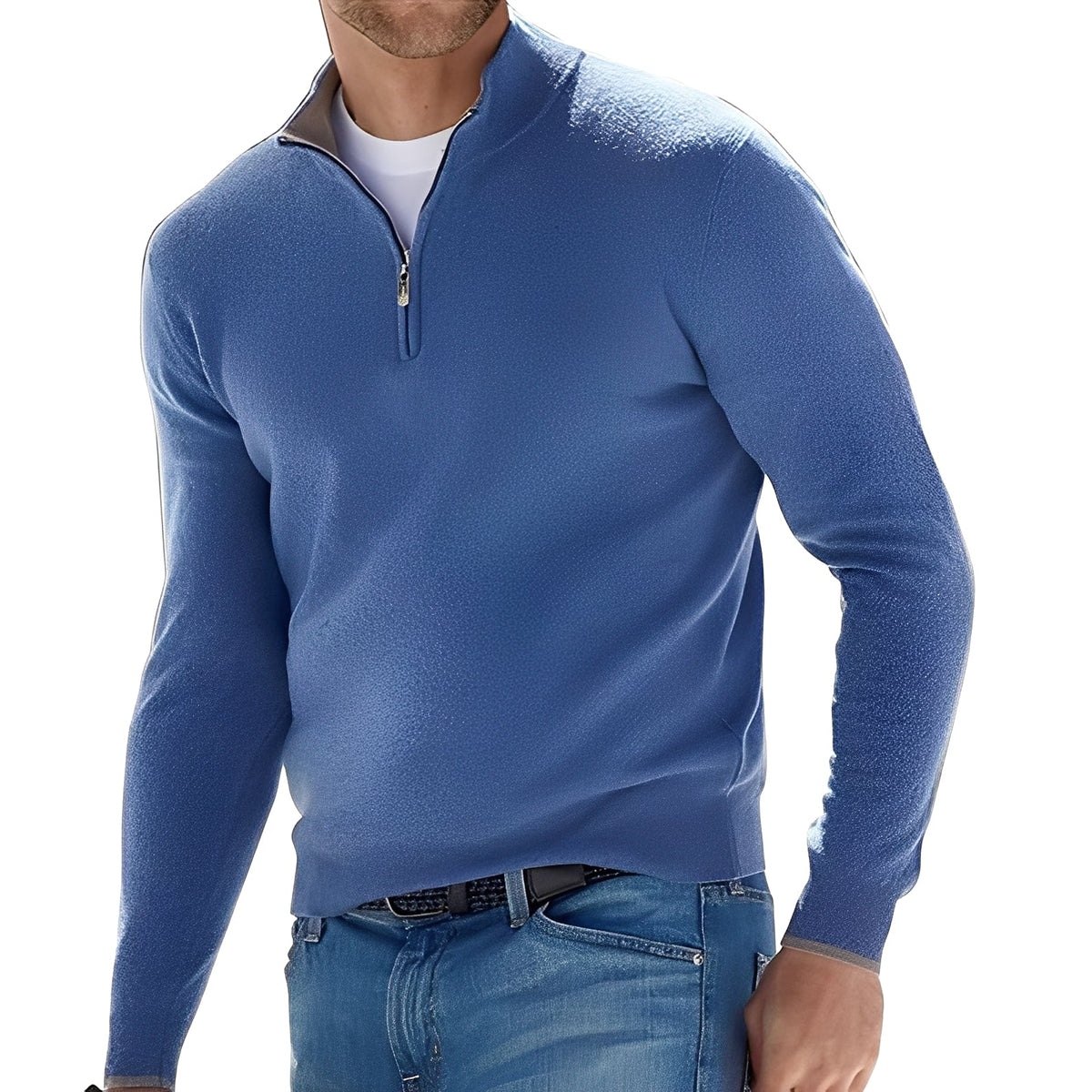 Ralph - Angenehmer Pullover mit halbem Reißverschluss