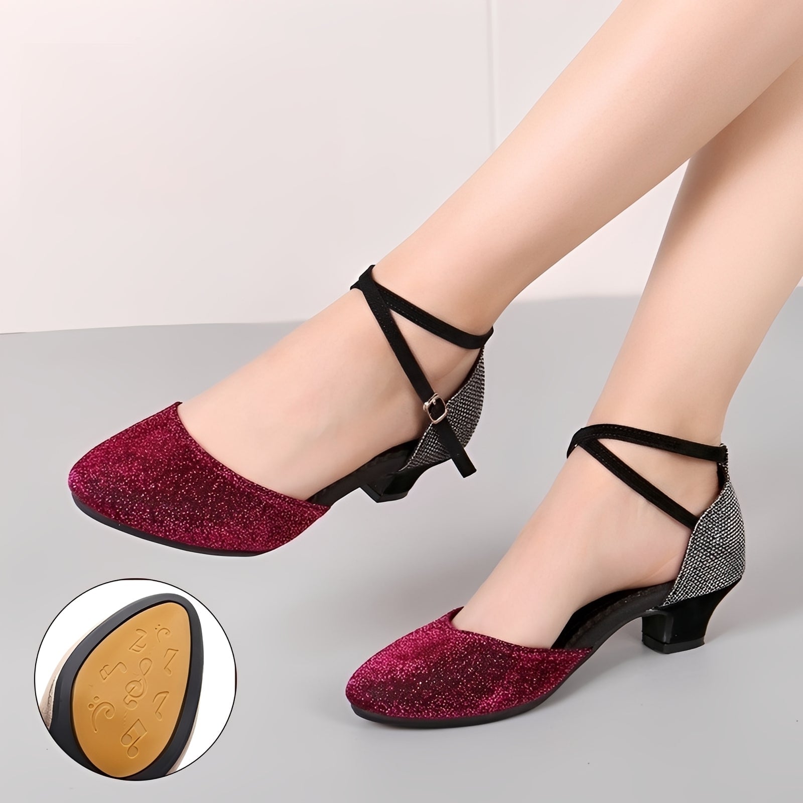 Carrie - Trendige Damen-Glitzersandalen