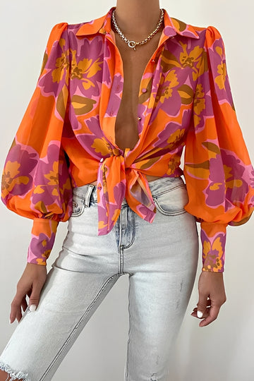 Carla - Stilvolle Bluse mit Laternenärmeln für Damen