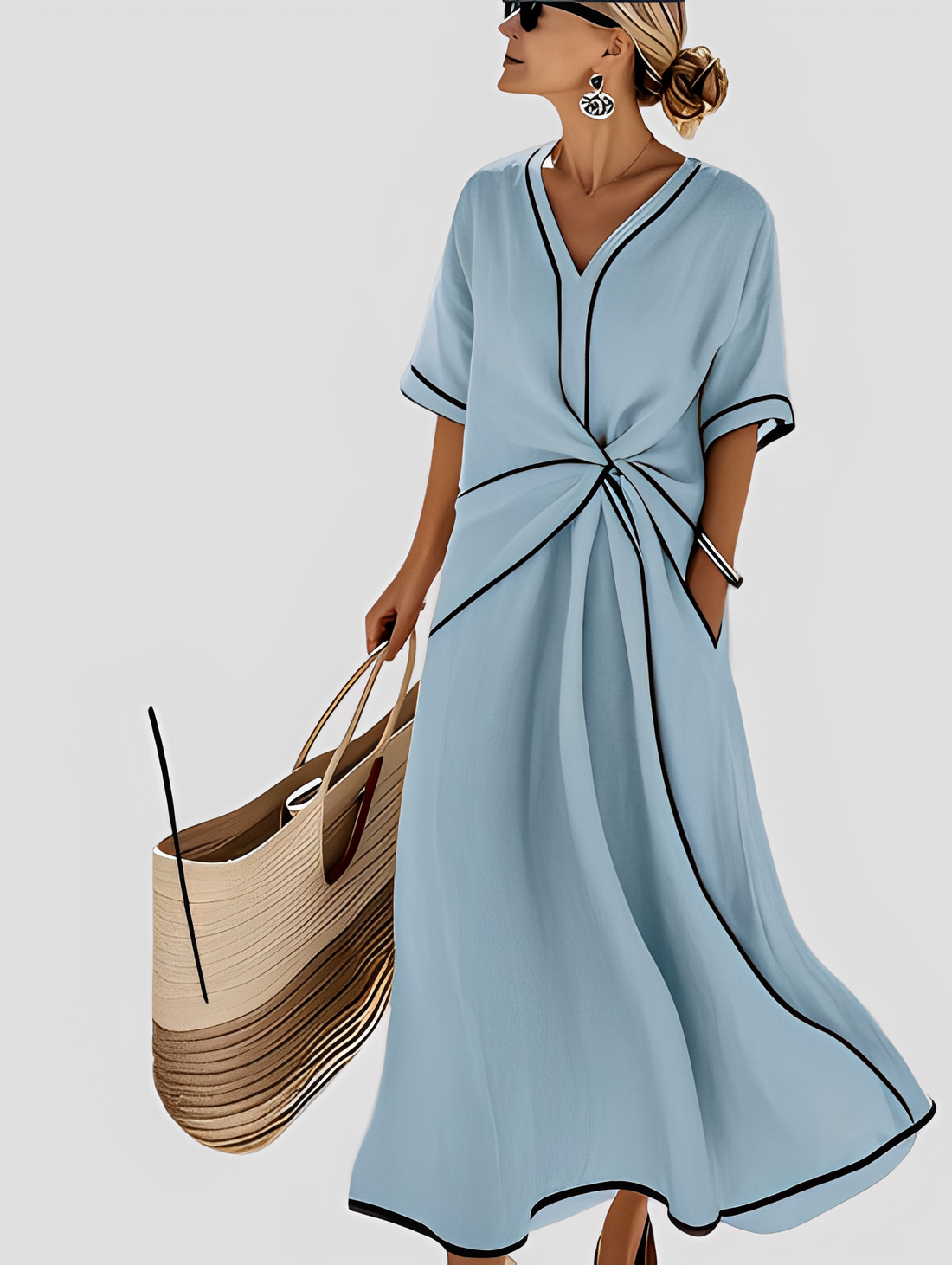 Mabel - Stilvolles, locker sitzendes Maxikleid für Damen