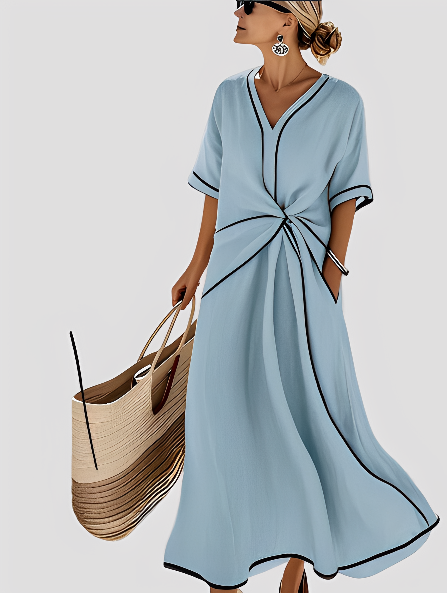 Mabel - Stilvolles, locker sitzendes Maxikleid für Damen