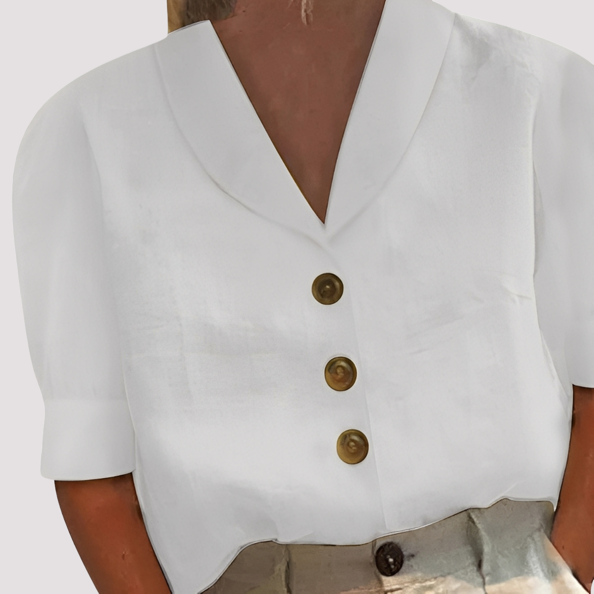 Mariyah - Stilvolle V-Ausschnitt-Bluse