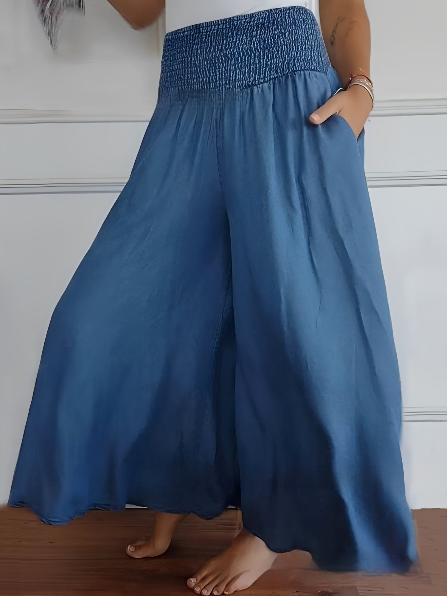 Halle - Lässige Hose mit weitem Bein und Taschen für Damen