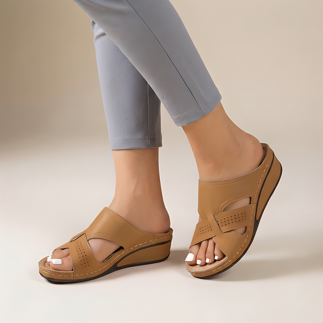 Oddette - Damen-Sandalen mit Riemen und offener Zehenpartie