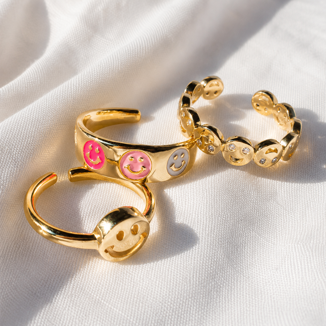 Smiley - Farbenfroher Smiley-Ring
