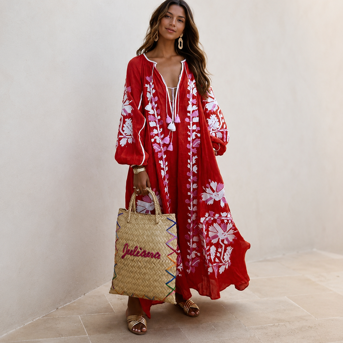 Nelia - Lässiges Boho-Sommerkleid mit Blumenmuster