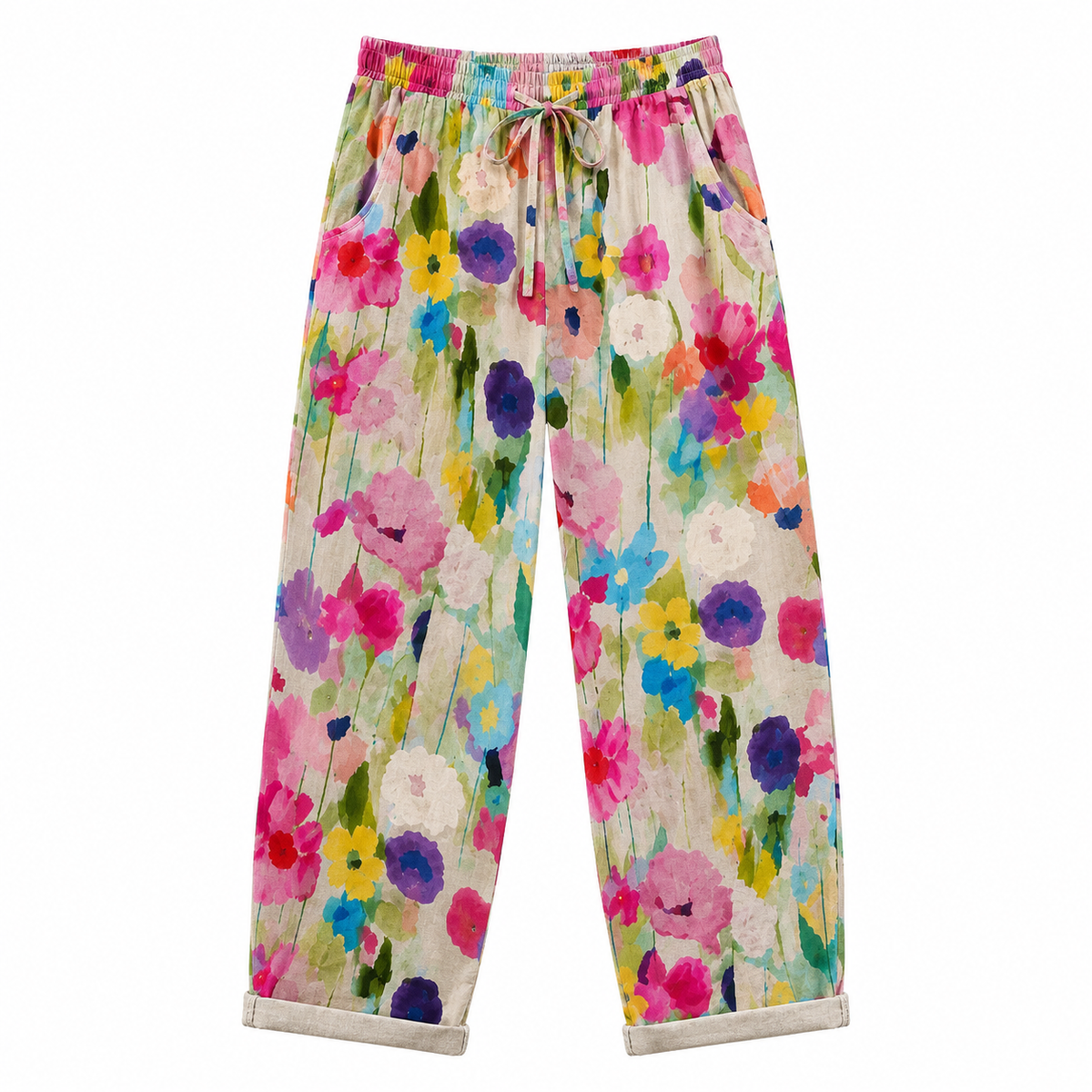 Selma – Weit geschnittene Blumenhose mit stylischem Print