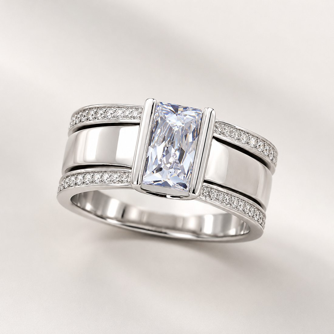 Clemence – Vintage-Ring mit integriertem Glas