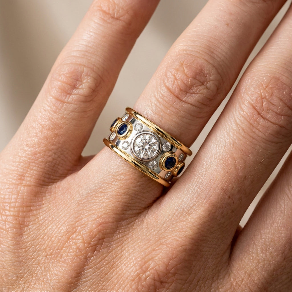 Sierra – Vintage goldener Ring mit integriertem Zirkon