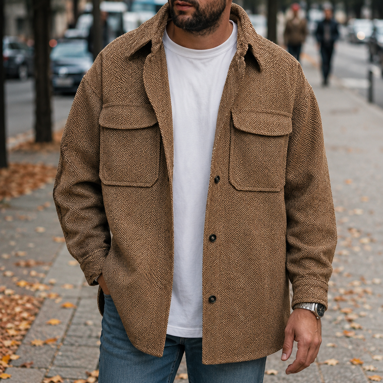 Finn - Legeres Herren-Overshirt mit Knöpfen