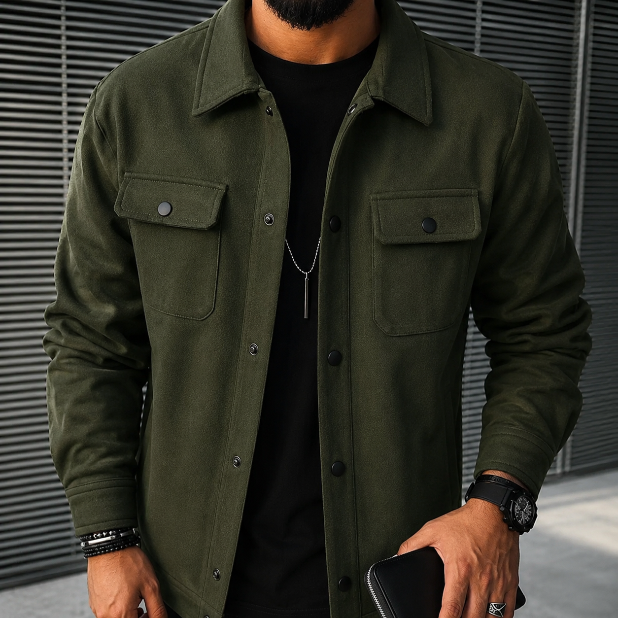 Finn - Legeres Herren-Overshirt mit Knöpfen