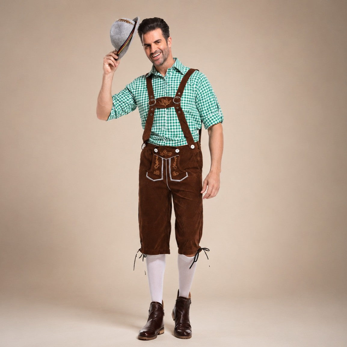 Thomas - Retro-Oktoberfest-Latzhosen-Set