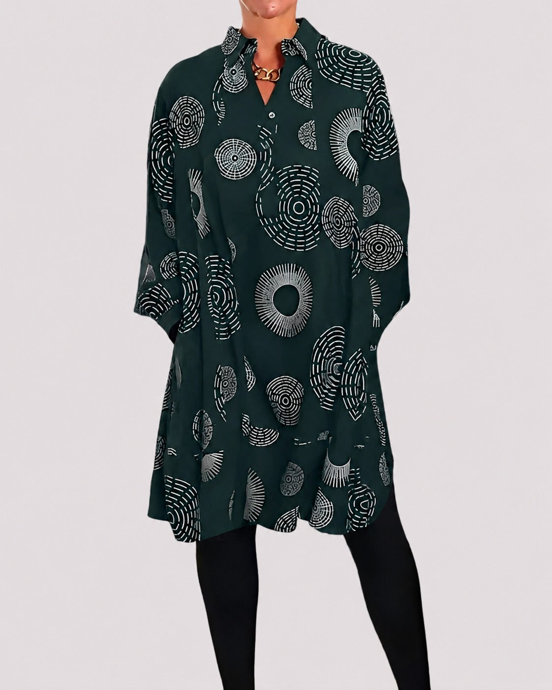 Lacie - Lockeres Kleid mit Revers