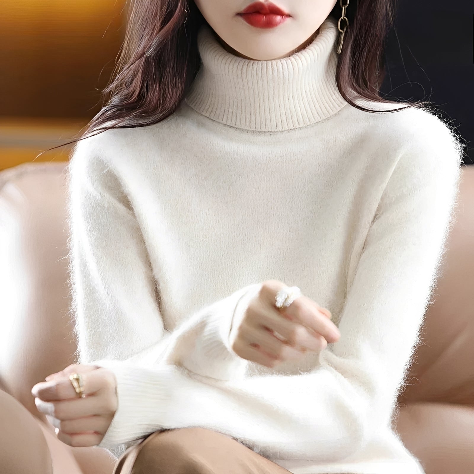 Letizia - Schicker Pullover mit hohem Kragen