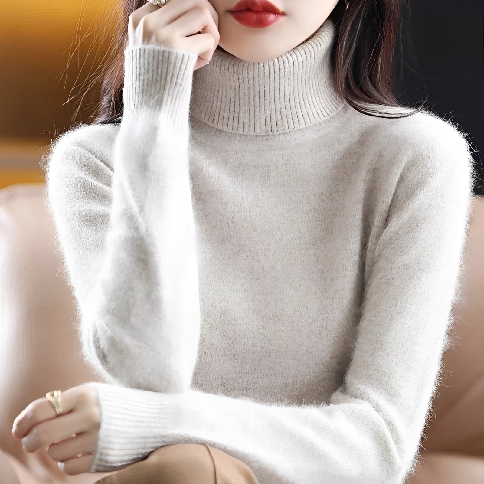 Letizia - Schicker Pullover mit hohem Kragen