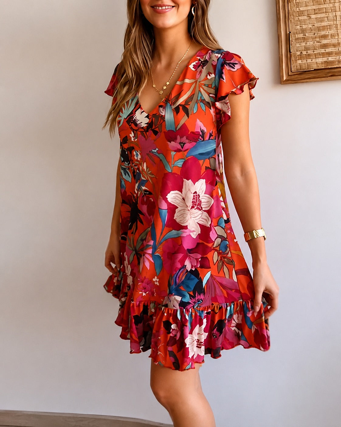Katelyn - Stilvolles Blumenkleid