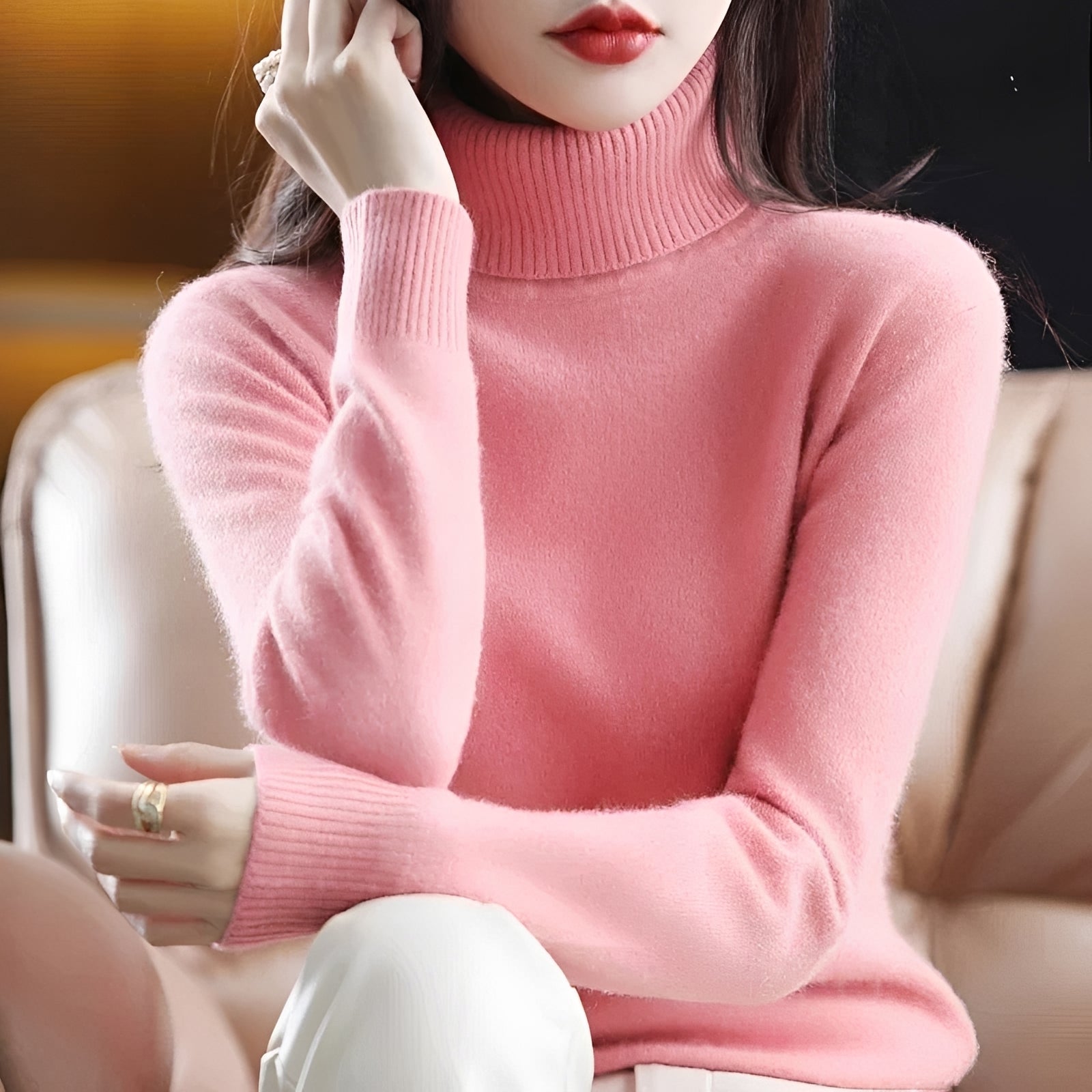 Letizia - Schicker Pullover mit hohem Kragen
