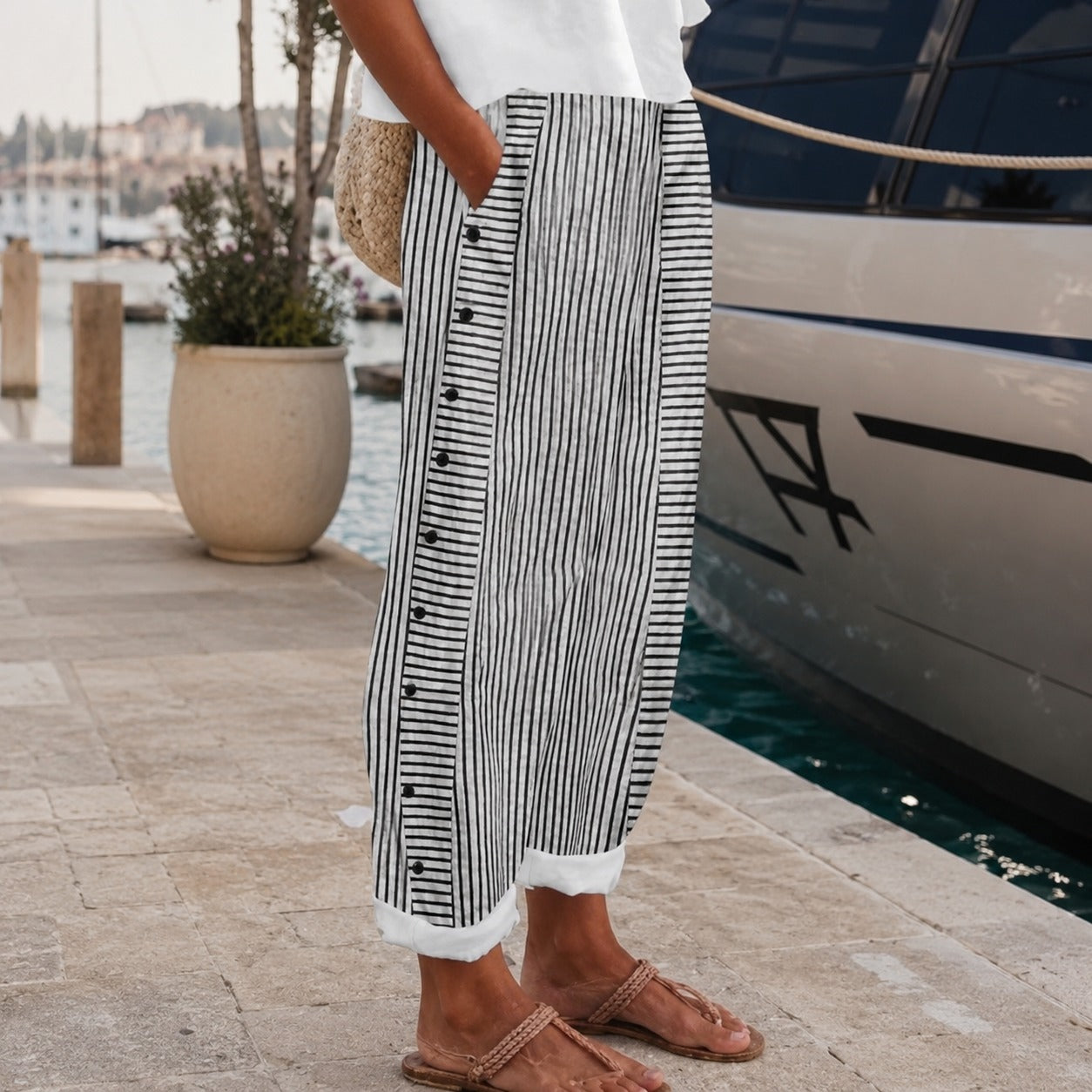 Rachael - Entspannte Hose mit Seitentaschen