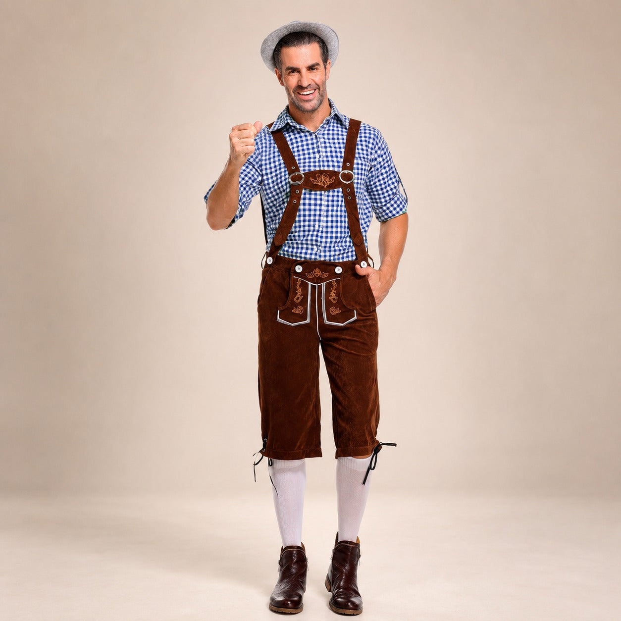 Thomas - Retro-Oktoberfest-Latzhosen-Set