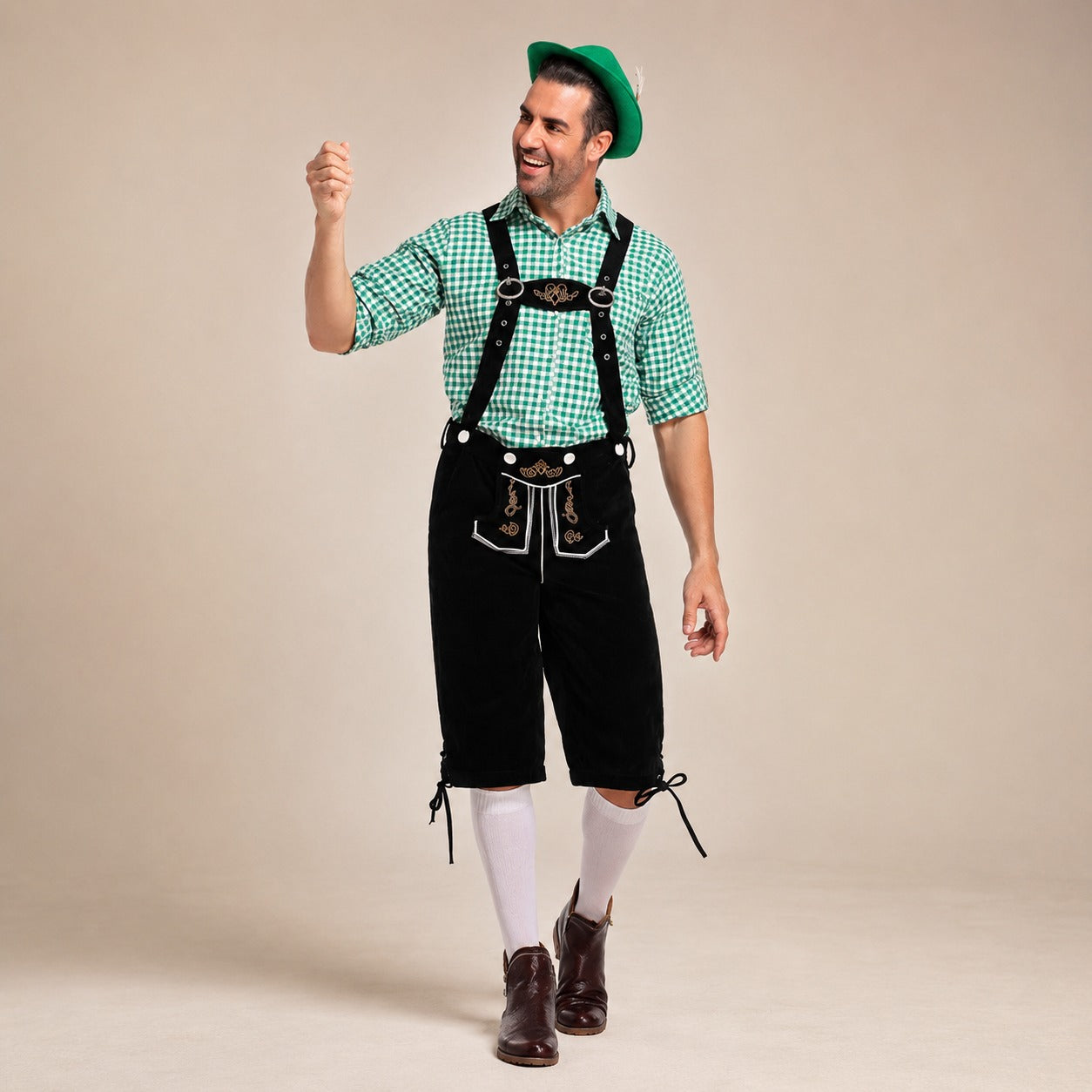 Thomas - Retro-Oktoberfest-Latzhosen-Set