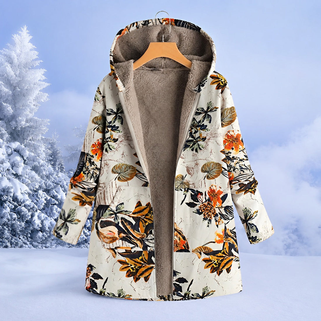 FluffCoat - Farbige, stilvolle Winterjacke