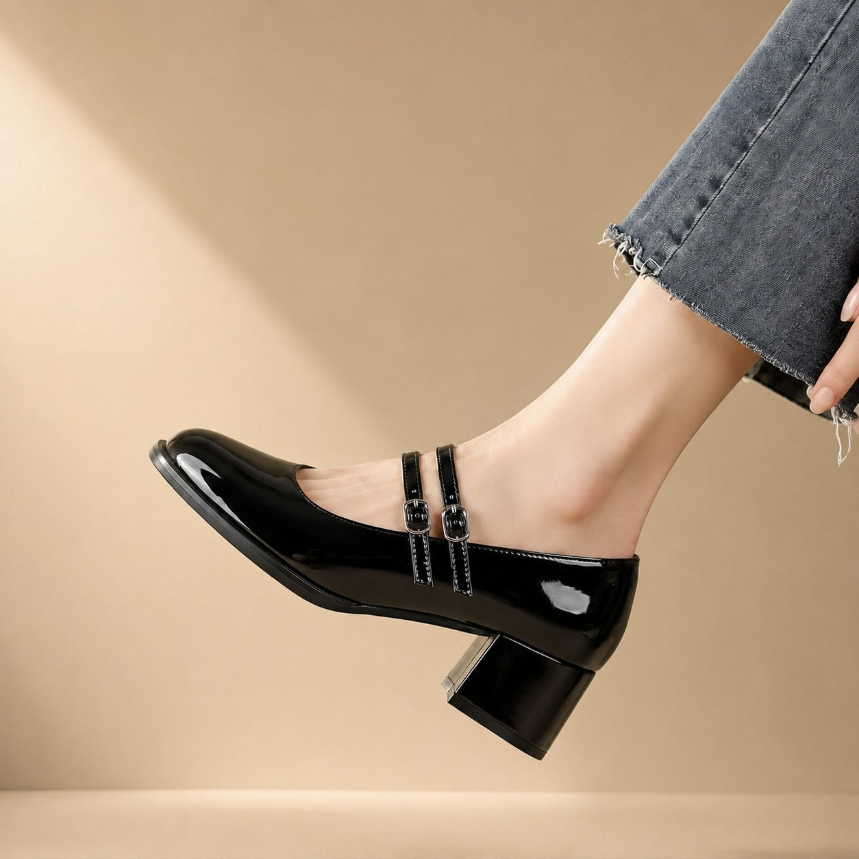 Curtis - Elegante Pumps Sandalen mit Blockabsätzen