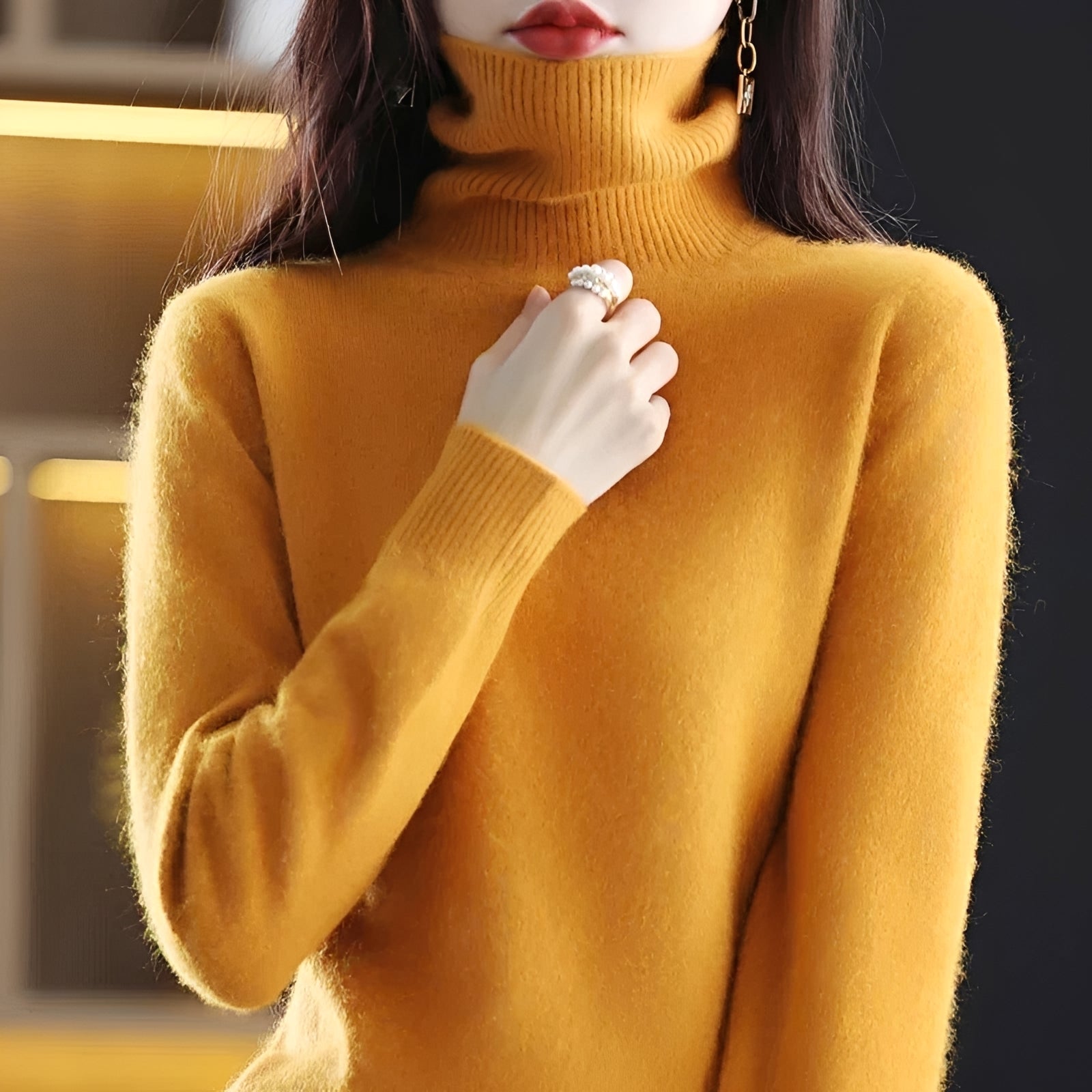 Letizia - Schicker Pullover mit hohem Kragen