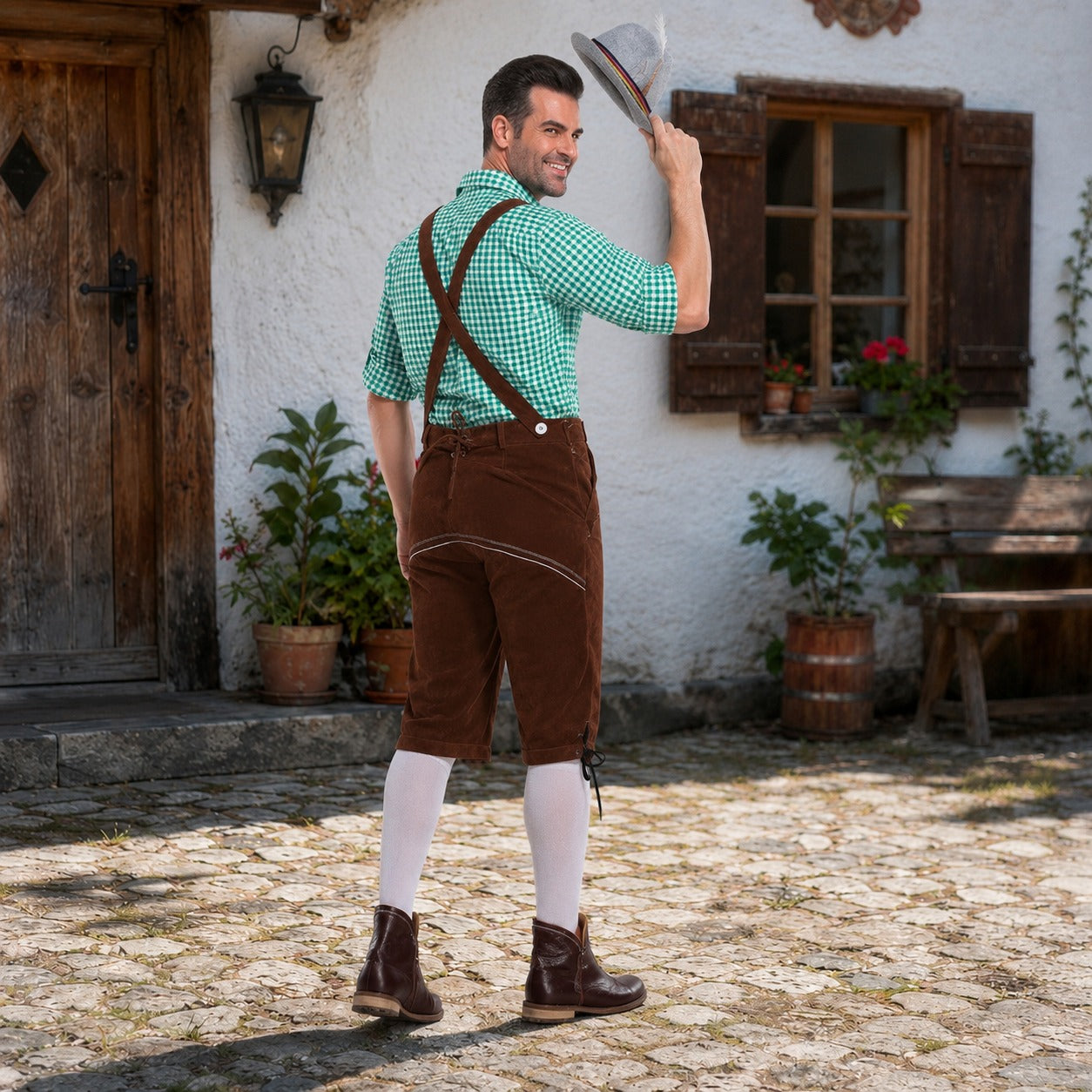 Thomas - Retro-Oktoberfest-Latzhosen-Set