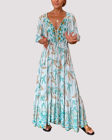 Ashley - Weites Blumen-Maxikleid