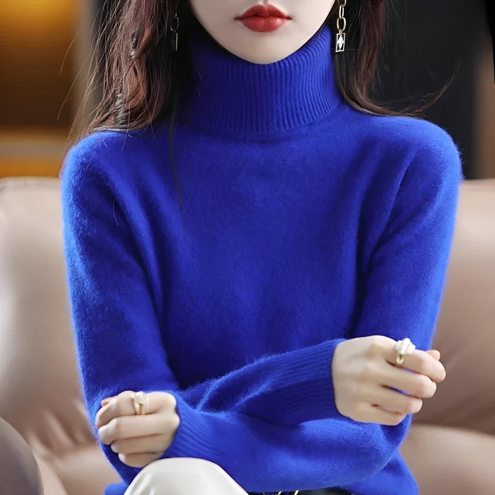 Letizia - Schicker Pullover mit hohem Kragen