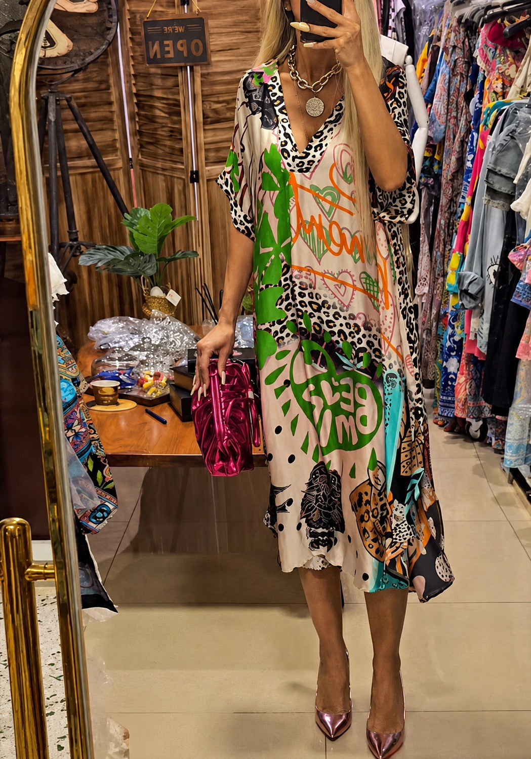 Remy - Stilvolles Bedrucktes Kleid