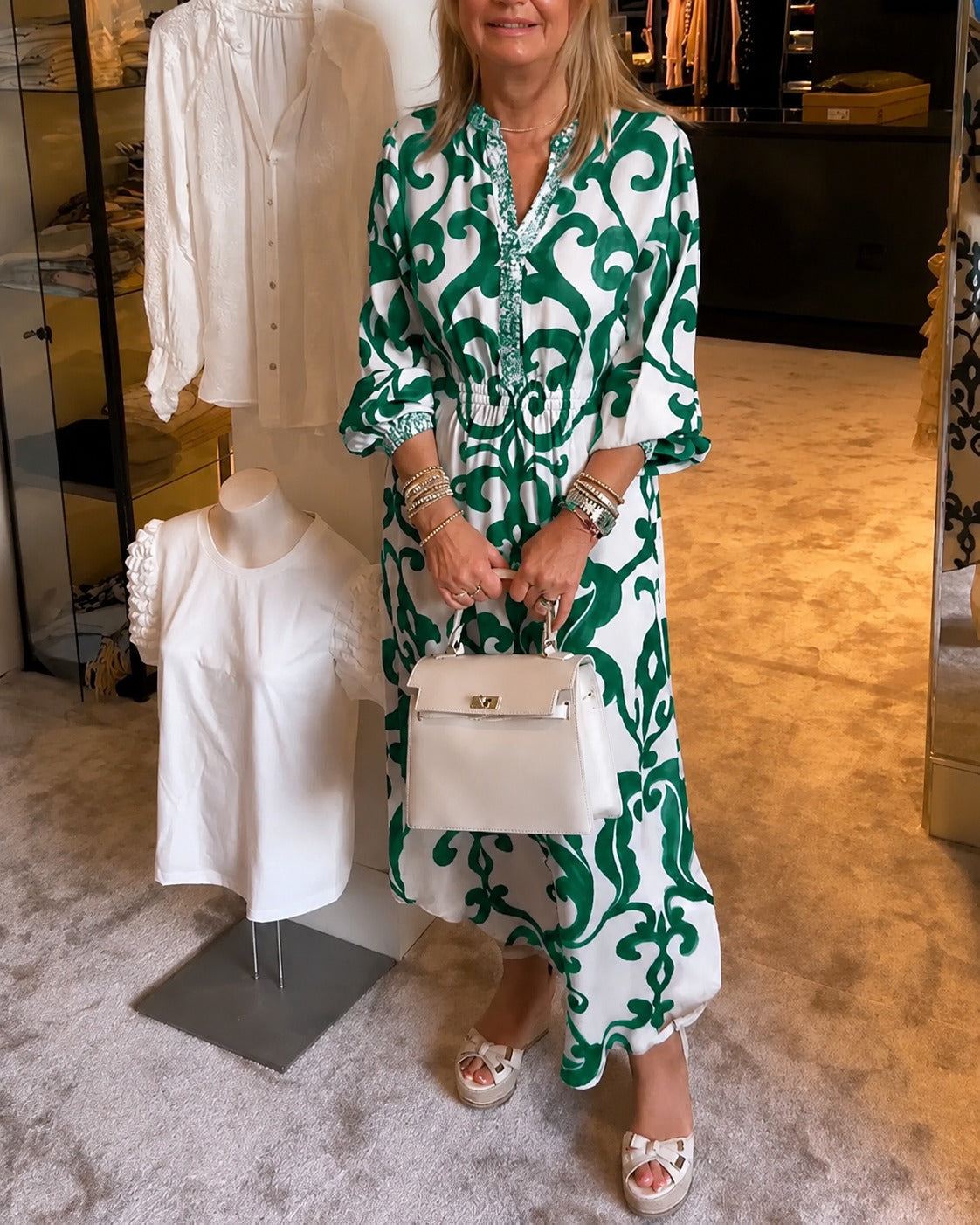 Daisie - Stilvolles V-Ausschnitt-Loses Kleid