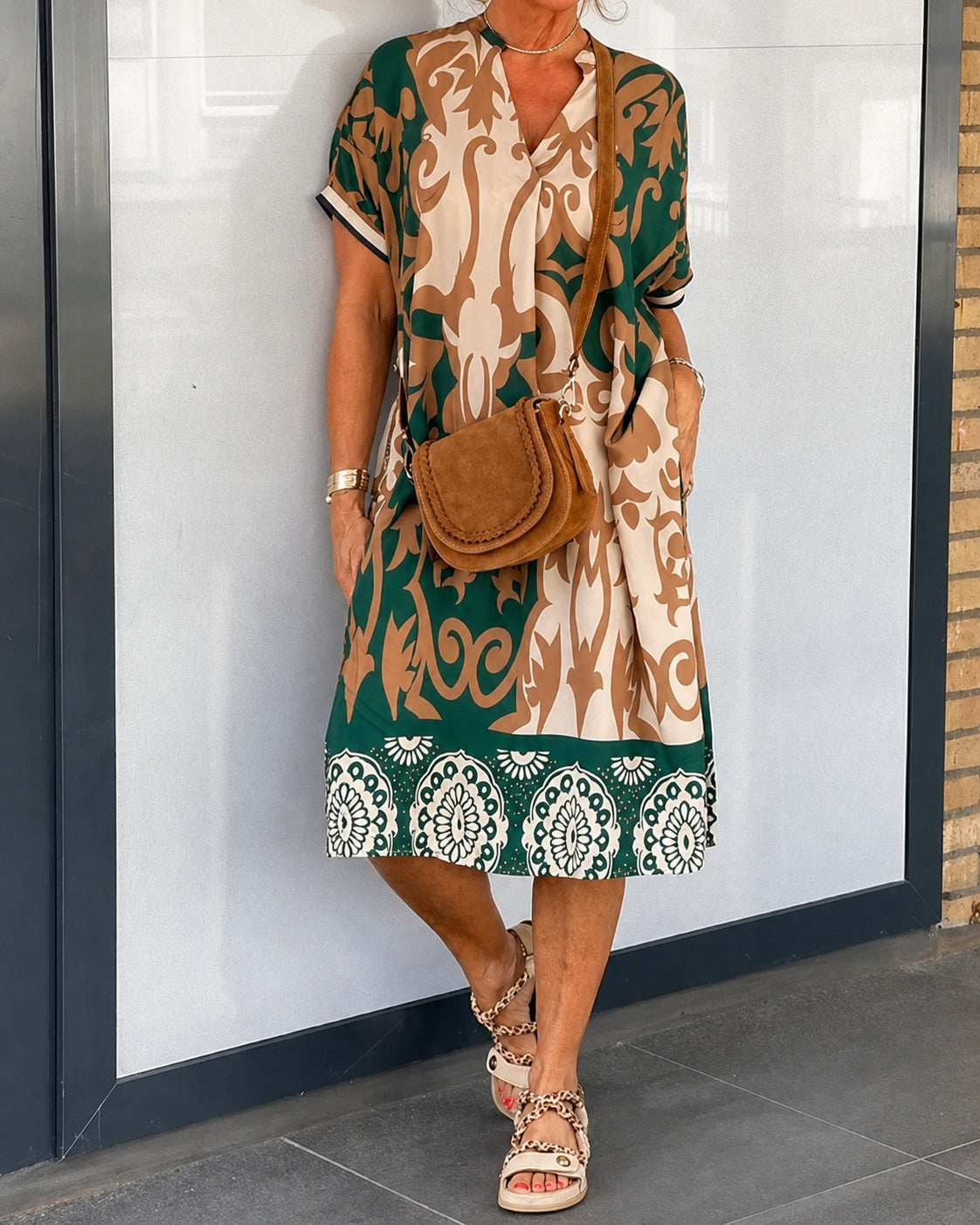 Yaseen - Stilvolles Bedrucktes Kleid