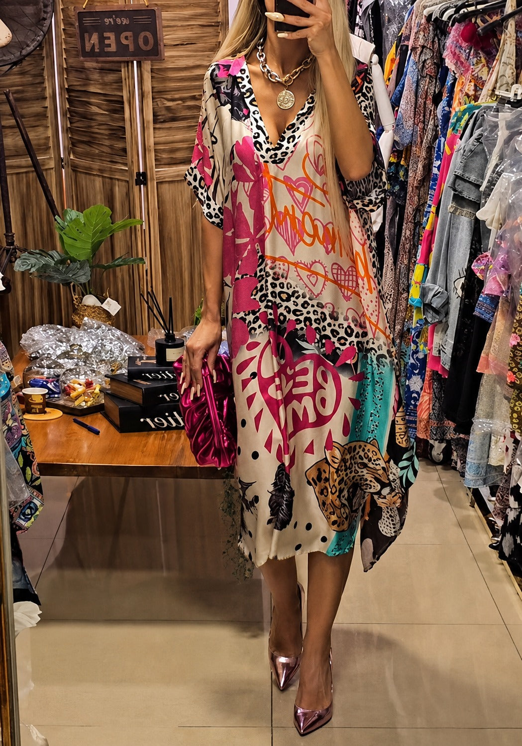Remy - Stilvolles Bedrucktes Kleid
