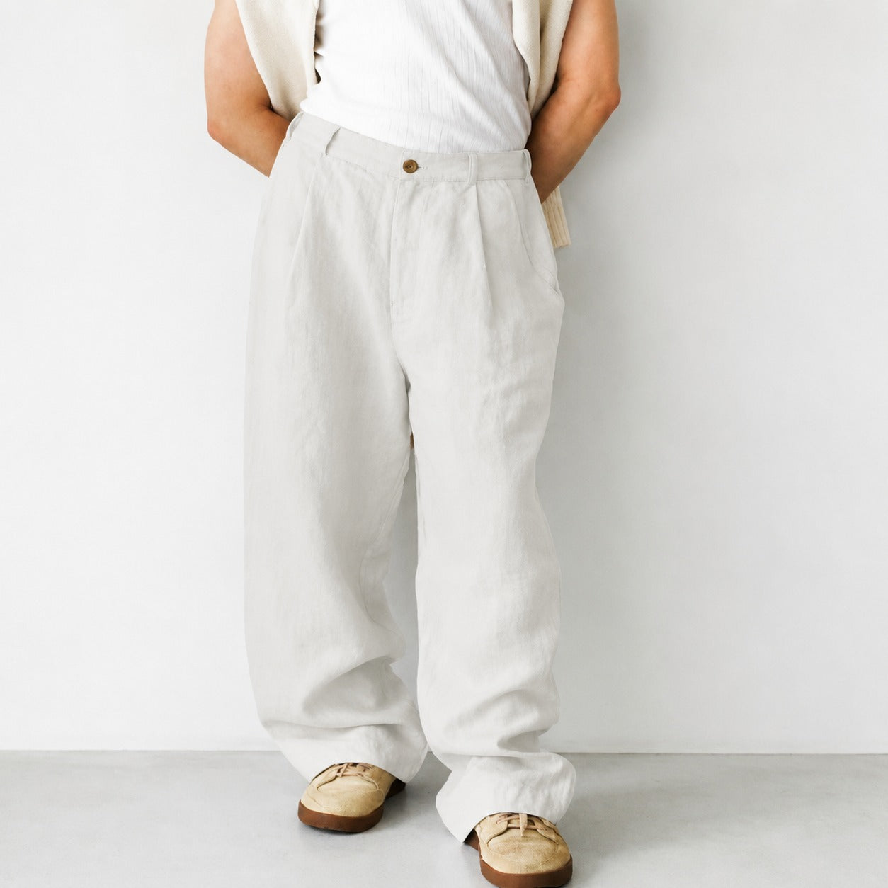 Hashim - Bequeme Weite Plissierte Hose