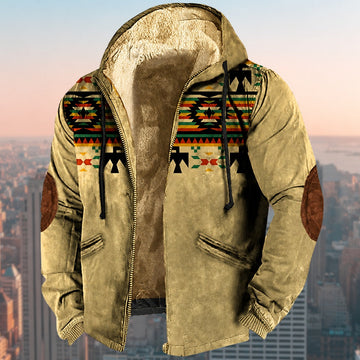 Laszlo - Herren-Kapuzenjacke mit Tribal-Muster