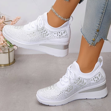 Elodie - Stilvolle Bequeme Sneakers mit Strassdetails